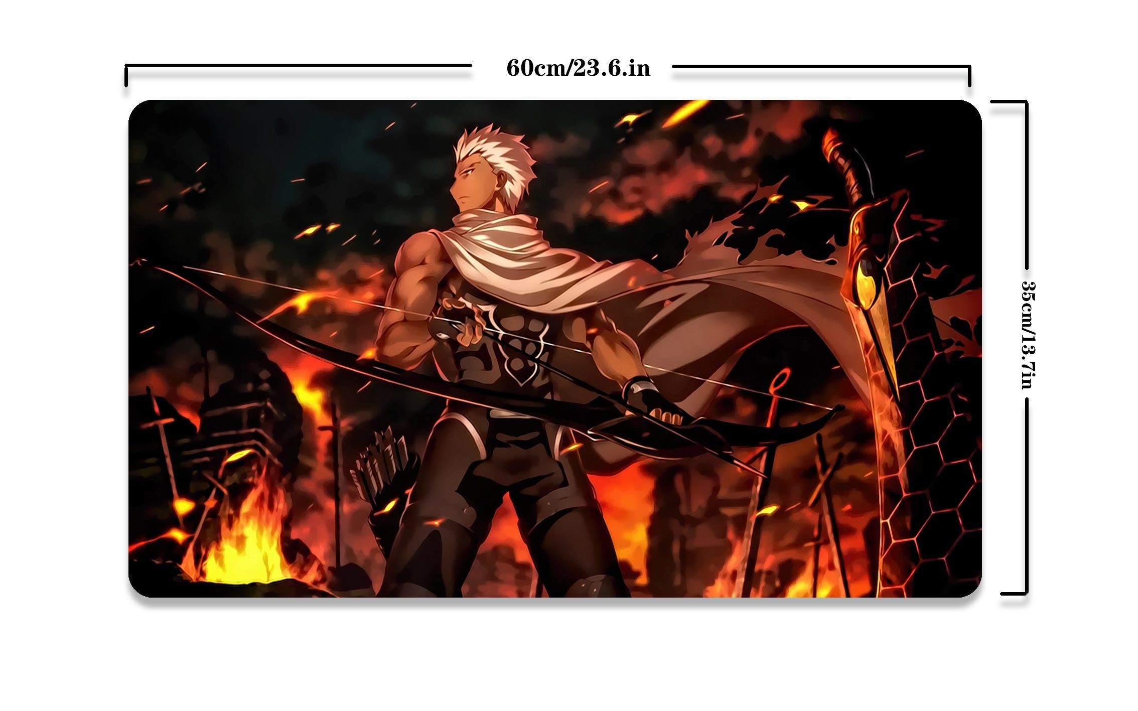 Fate Stay Night Anime Mouse Pad - Large Gaming Desk Mat for Keyboard & Mouse, Saber Alter Fate Grand Order Design - Perfect for PC, Laptop & Office Work (75cm)