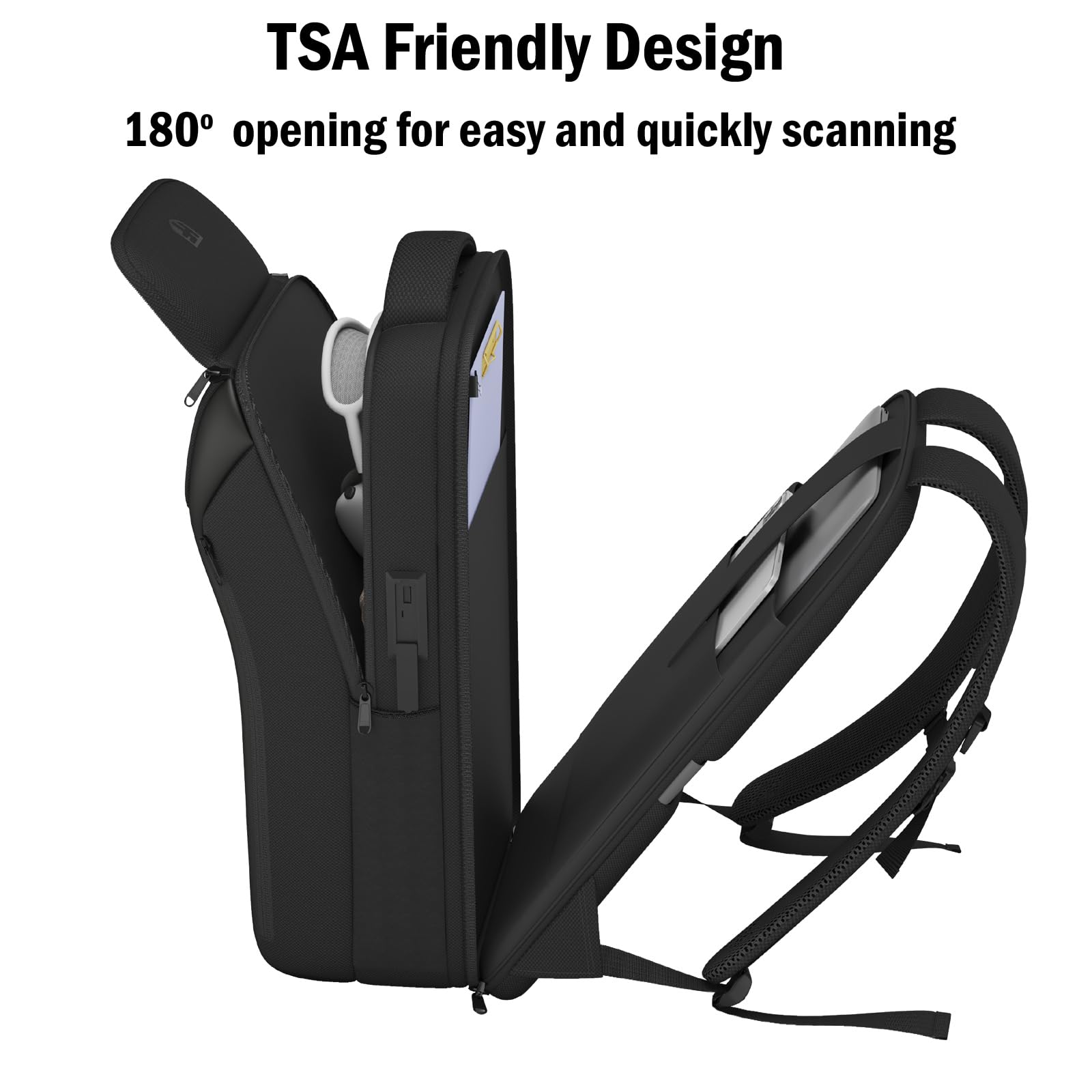 Premium 17.3 Inch Laptop Backpack for Men & Women - Waterproof Business Travel Backpack with USB Charging Port, TSA Approved Airline Carry-On - Perfect for Work, College, Commuting & Business Trips