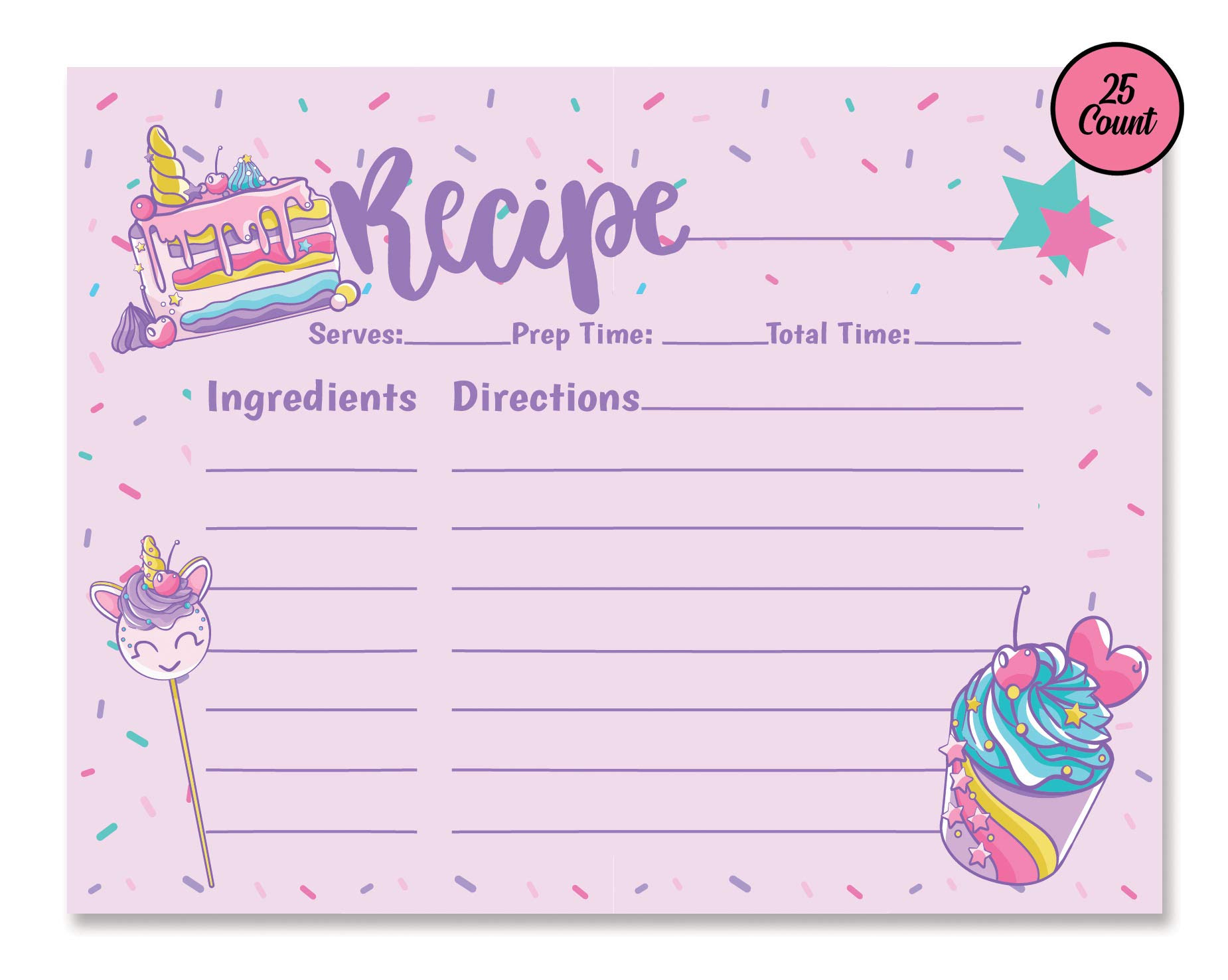 **Unicorn Rainbow Kids Kitchen Apron Set with Chef Hat & Recipe Cards - Light Green Baking Aprons for Girls & Boys - Perfect for Play Kitchens, Cooking Classes & Pretend Play**