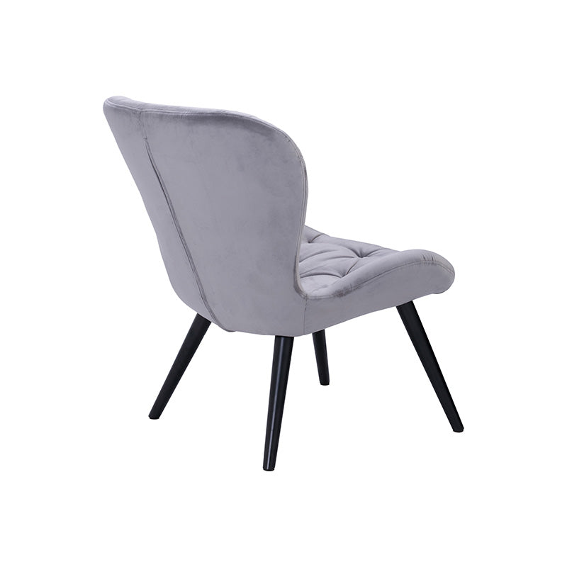 SALOMI Modern Lounge Chair - Ash Grey Upholstered Accent Chair for Living Room, Bedroom & Office - Comfortable Relaxing Chair for Home Decor