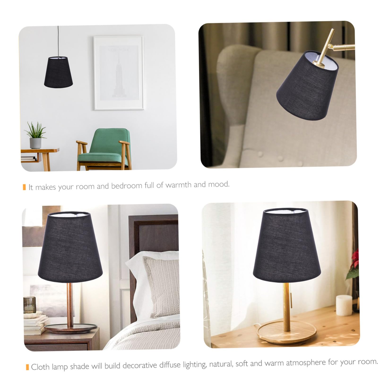 1pc Black Gauze Floor Lamp Shade - Fabric Table Lamp Cover for E27 Bulbs, Ceiling & Candle Lights - Home Decor, Living Room, Bedroom Lighting Accessory