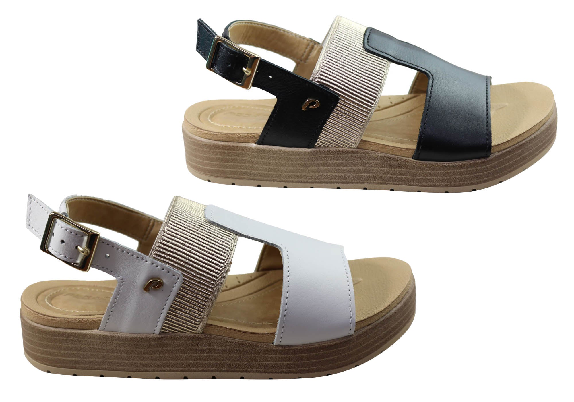 Pegada Hume Women's Comfortable Leather Sandals - Handmade in Brazil - Perfect for Beach Vacations, Summer Outfits & Casual Wear
