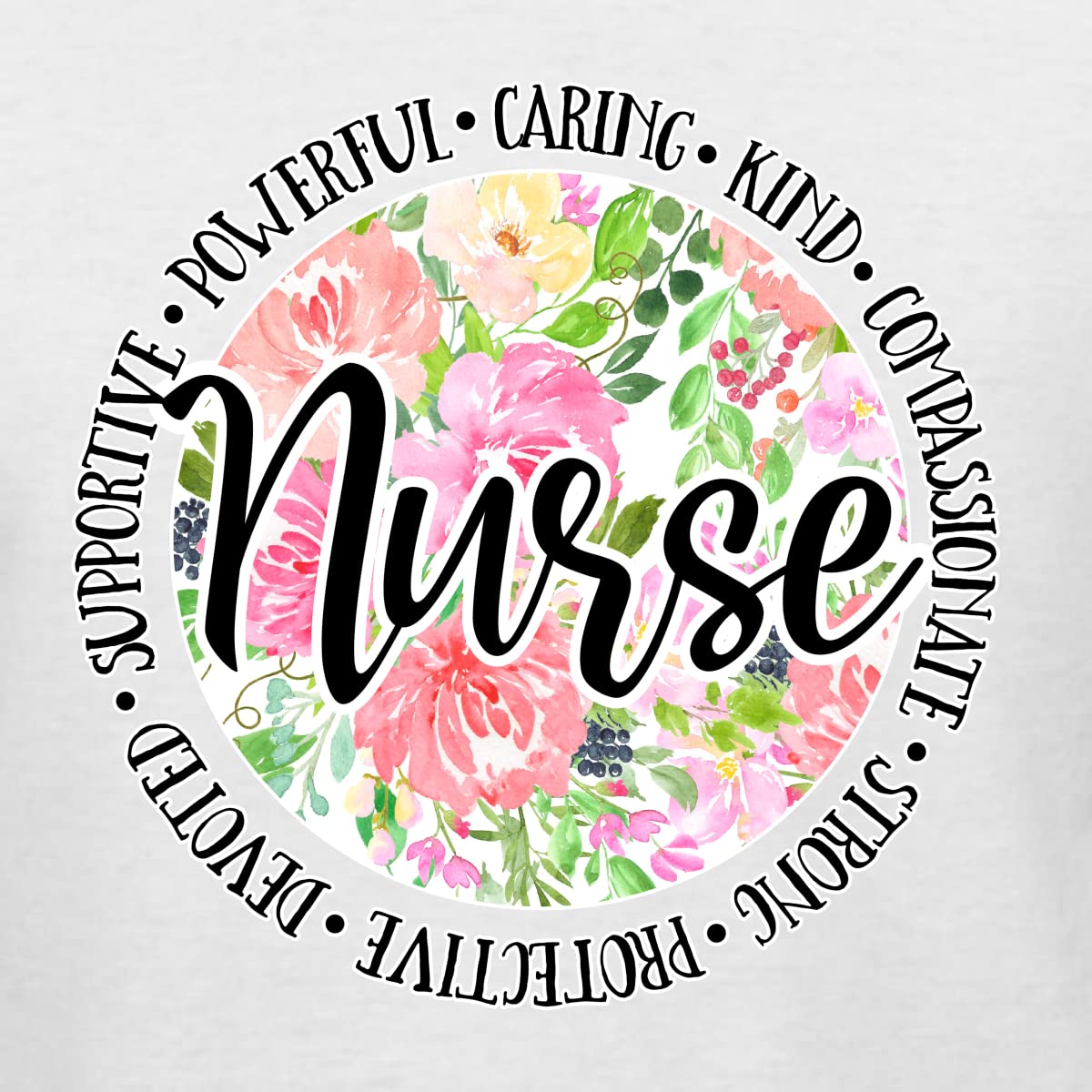Wild Bobby Floral Nurse Appreciation Graphic Hoodie - Unisex Pullover Sweatshirt for Medical Workers, Students & Pop Culture Fans - Perfect for Gifts, Work or Casual Wear