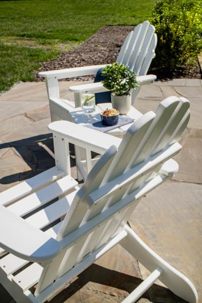 Polywood Classic Adirondack 3-Piece Outdoor Furniture Set - Durable All-Weather Patio Chairs for Garden, Poolside & Backyard Relaxation