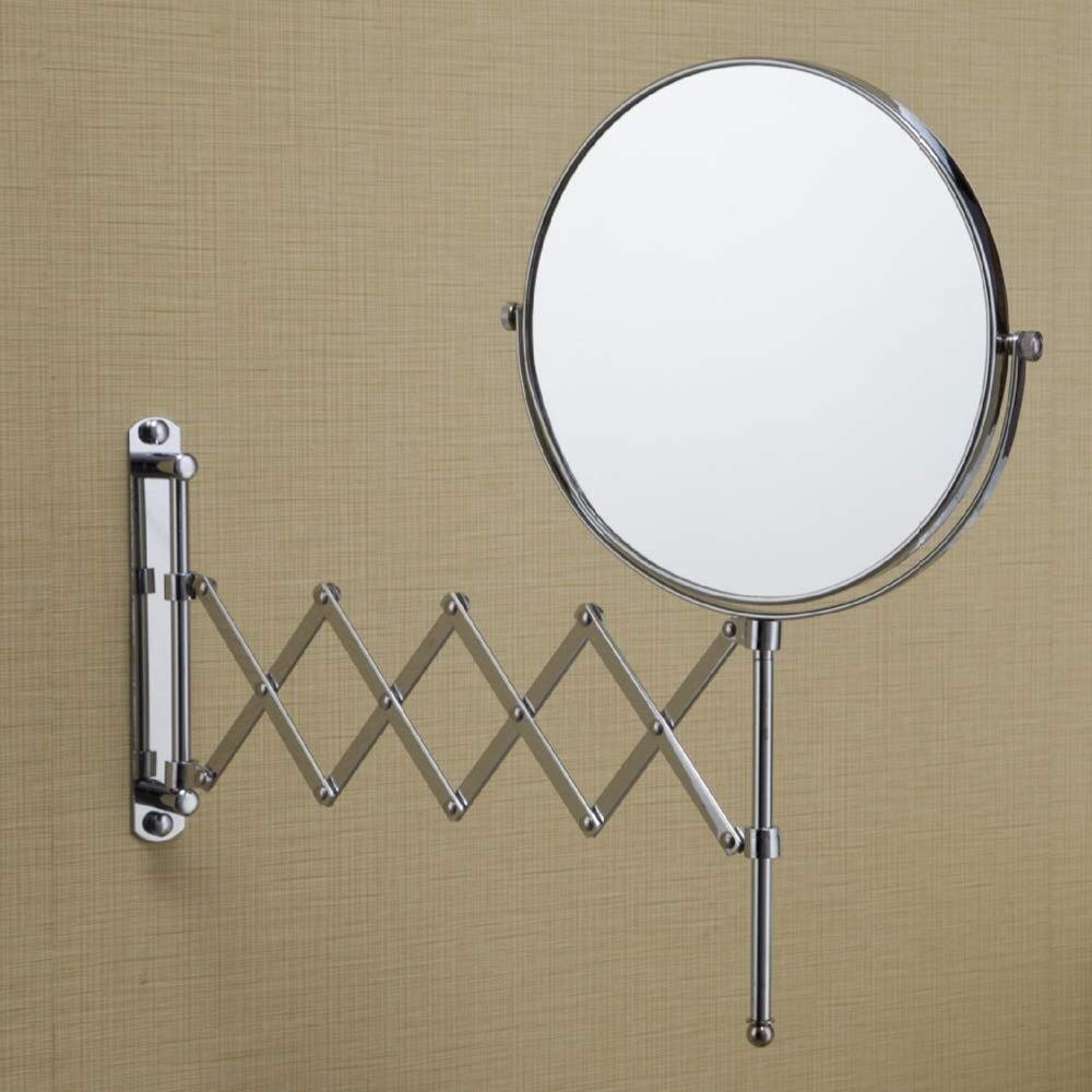 SGSG 8-Inch Wall Mounted Makeup Mirror - Double-Sided Folding Vanity Mirror with Retractable Design for Bathroom & Bedroom Decor | Perfect for Makeup Application, Skincare Routine and Hair Styling
