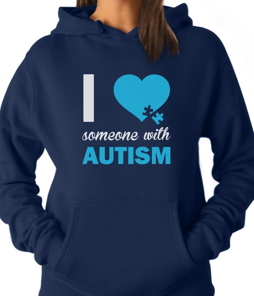 Autism Awareness Hoodie for Women - I Love Someone with Autism Sweatshirt - Comfortable Pullover for Support & Awareness - Perfect for Fundraisers, Walks & Daily Wear