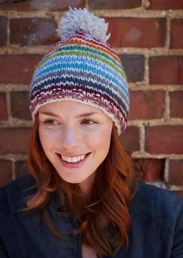 Women's Hoxton Bobble Beanie Hat - Soft Knit Winter Hat with Pom Pom - Perfect for Cold Weather, Outdoor Activities & Fashion Accessories