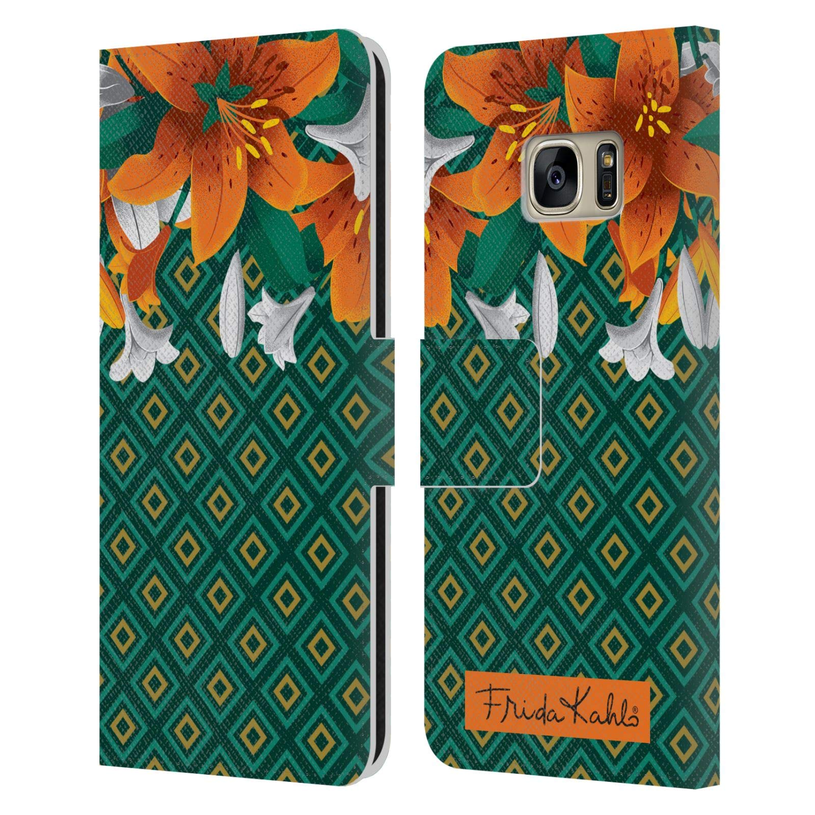 Frida Kahlo Lilies Flowers Leather Book Wallet Case Cover for Samsung Galaxy S7 - Stylish Protection for Everyday Use