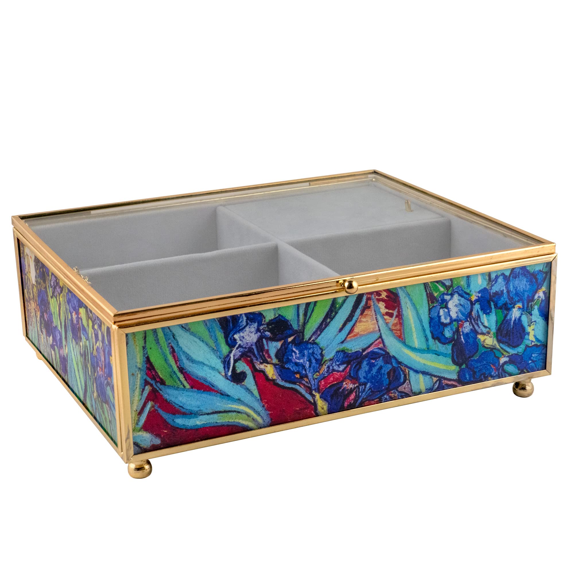 The San Francisco Music Box Company Iris Glass Musical Jewelry Box with Swan Design - Elegant Gift for Women, Girls, Brides | Perfect for Birthday, Anniversary, Wedding, Valentine's Day