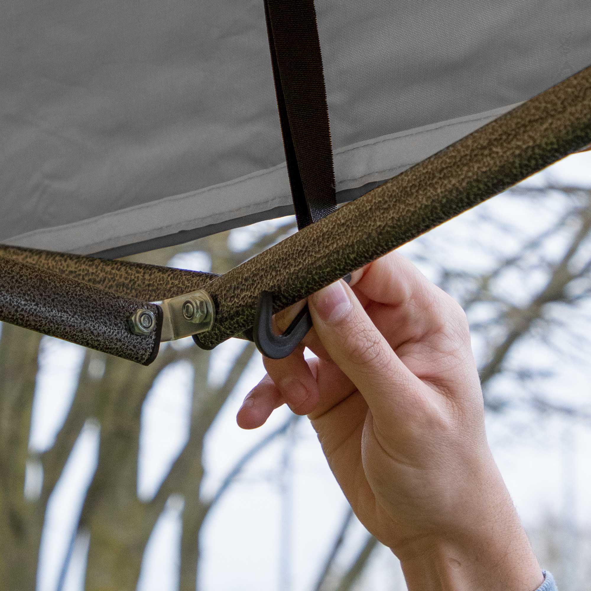 Premium 3x3m Pop Up Gazebo with Water Resistant Canopy - Includes Carry Bag, Stakes & Weight Bags (Grey, DG133) - Perfect for Backyard BBQs, Camping Trips & Outdoor Events