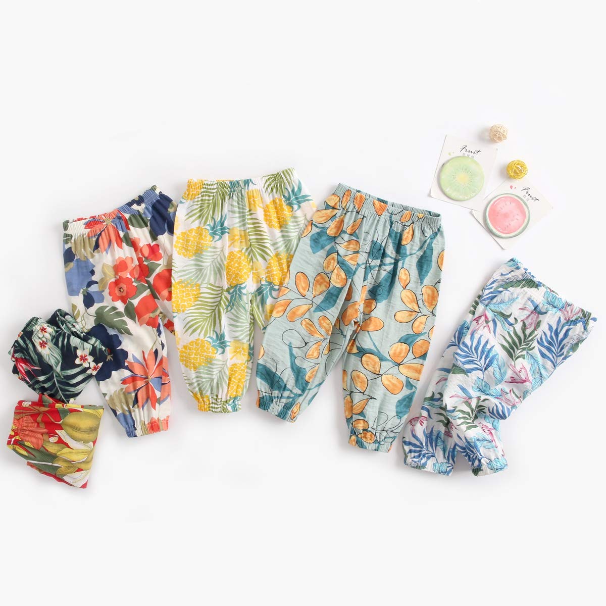 Soft Summer Baby Girl Pants - Breathable Long Pants for Infant & Toddler Girls | Cute & Comfortable Outfit for Playtime, Daycare & Family Outings