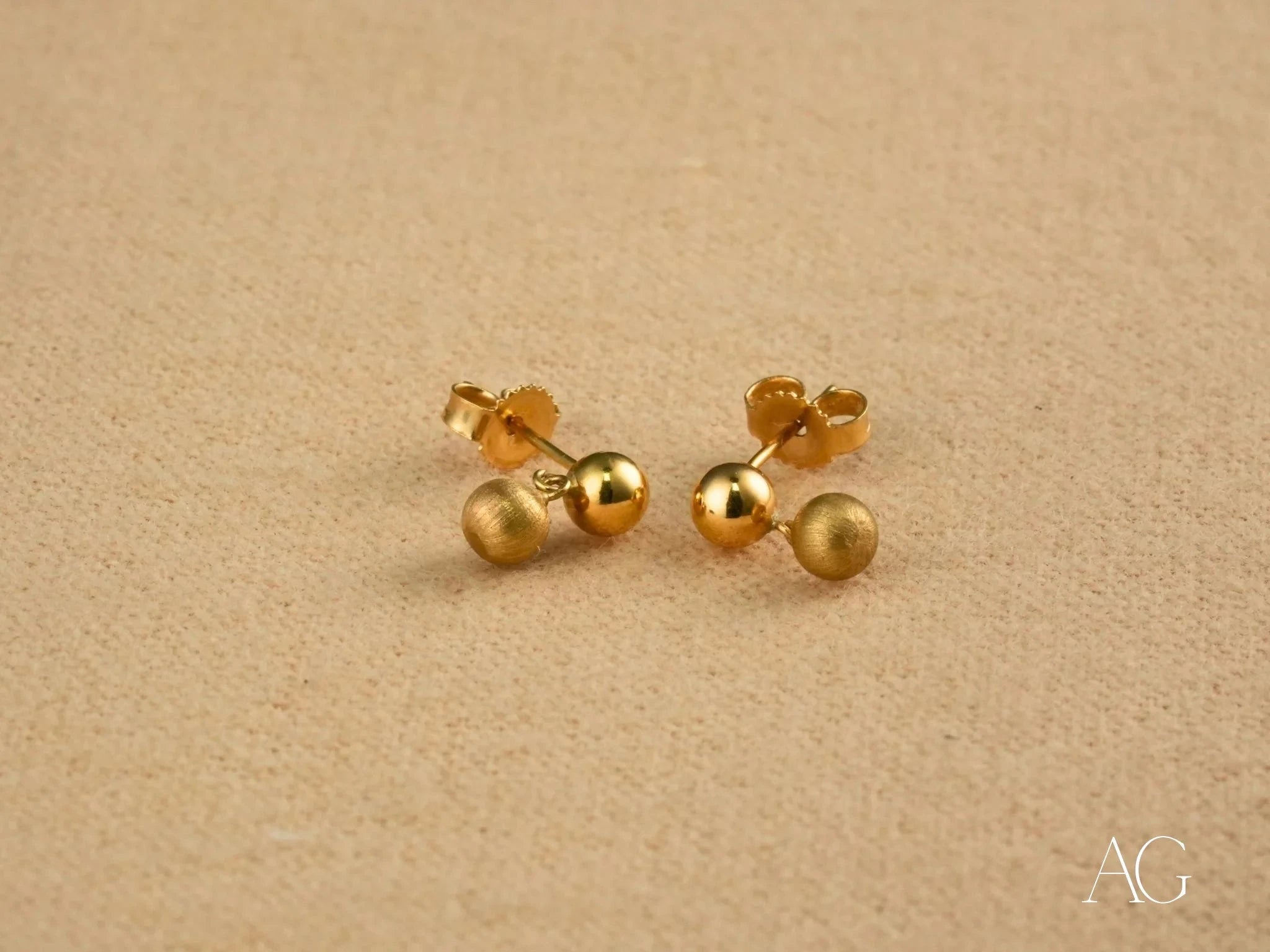 18K Gold Ball Drop Earrings for Women - Elegant Dangle Hoop Earrings for Party, Wedding & Everyday Wear | Hypoallergenic Luxury Jewelry Gift