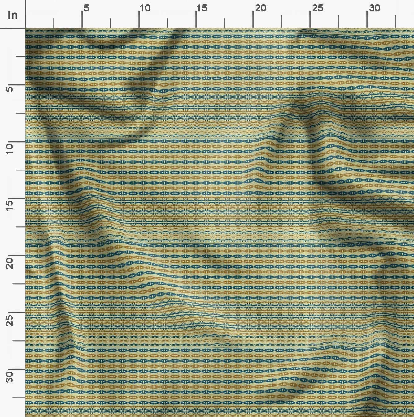 Soimoi Moss Georgette Brown Fabric by The Yard - 42 Inch Wide Filigree Damask Print Material for Dresses, Curtains & Home Decor | Elegant Printed Fabric for DIY Sewing Projects & Fashion Design