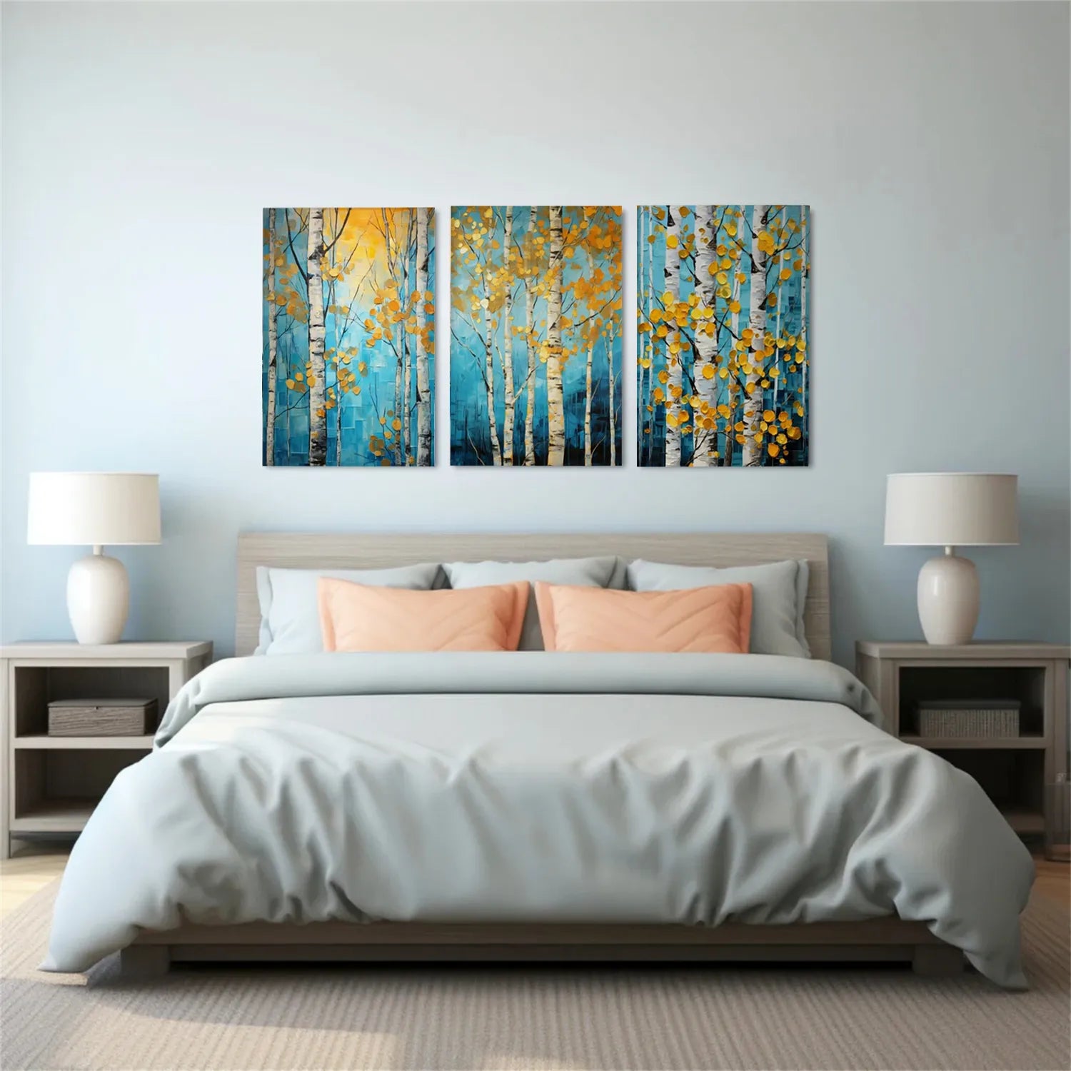 3-Piece Floral and Tree Canvas Art Set #FT094 - Perfect for Living Room, Bedroom, and Office Wall Decor