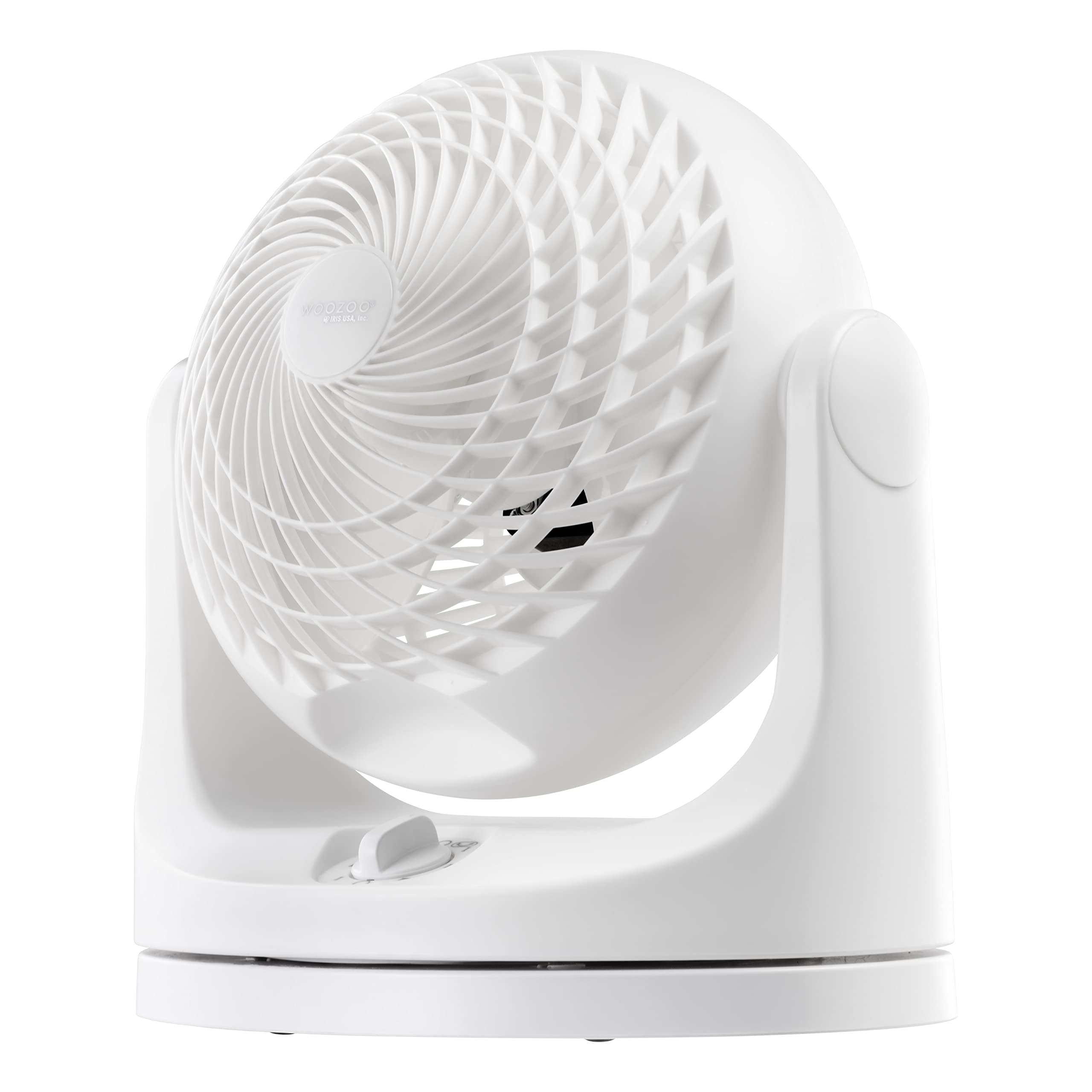 IRIS USA WOOZOO Oscillating Vortex Air Circulator Fan - 3 Speed & 7 Angle Adjustments, 52ft Airflow, White Desk Fan for Home, Office & Bedroom Cooling