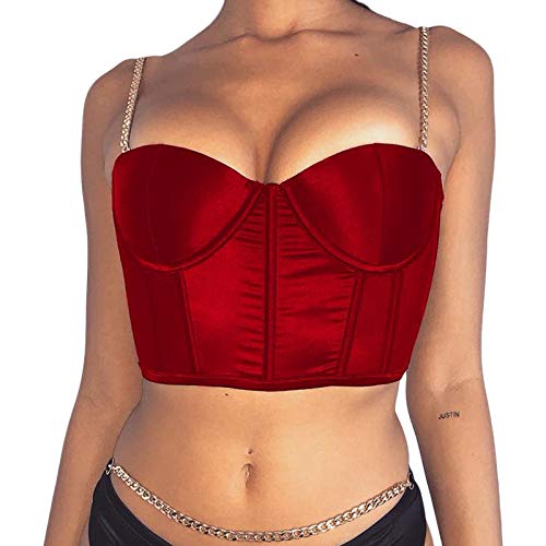 Satin Red Crop Top