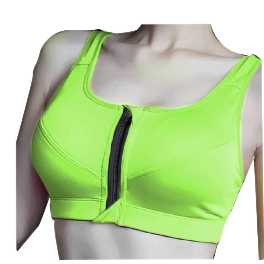 AXB Women's Wireless Zip Front Sports Bra - Post-Surgery & Active Yoga Support Bra for Comfortable Workouts, Running, Gym & Daily Wear