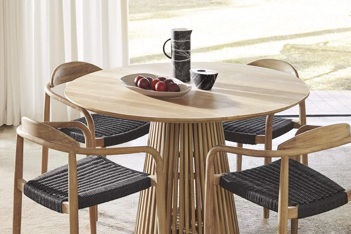 Como Glynis Casual Dining Wooden Rope Chair - Modern Farmhouse Style Accent Chair for Living Room, Bedroom, or Patio - Perfect for Relaxing and Entertaining Guests