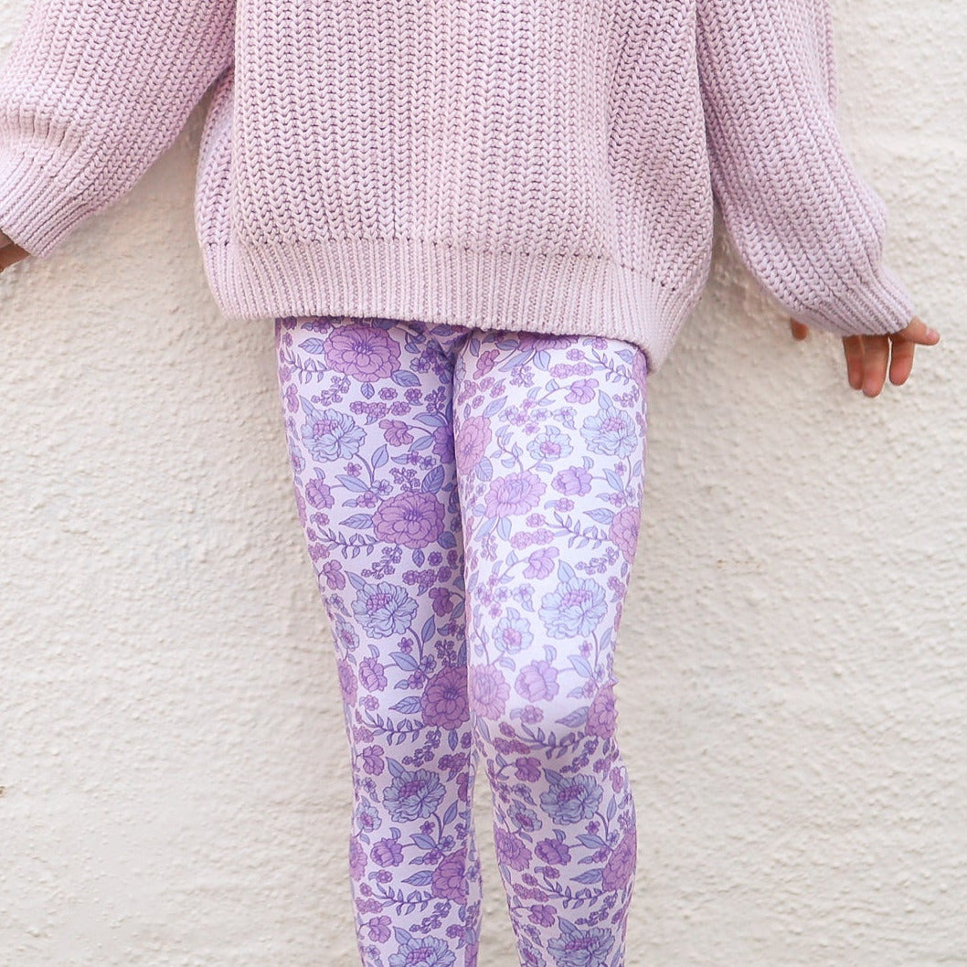 Floral Leggings for Women - High Waisted Yoga Pants with Pockets - Comfortable Stretchy Workout Leggings for Running, Gym & Lounge Wear