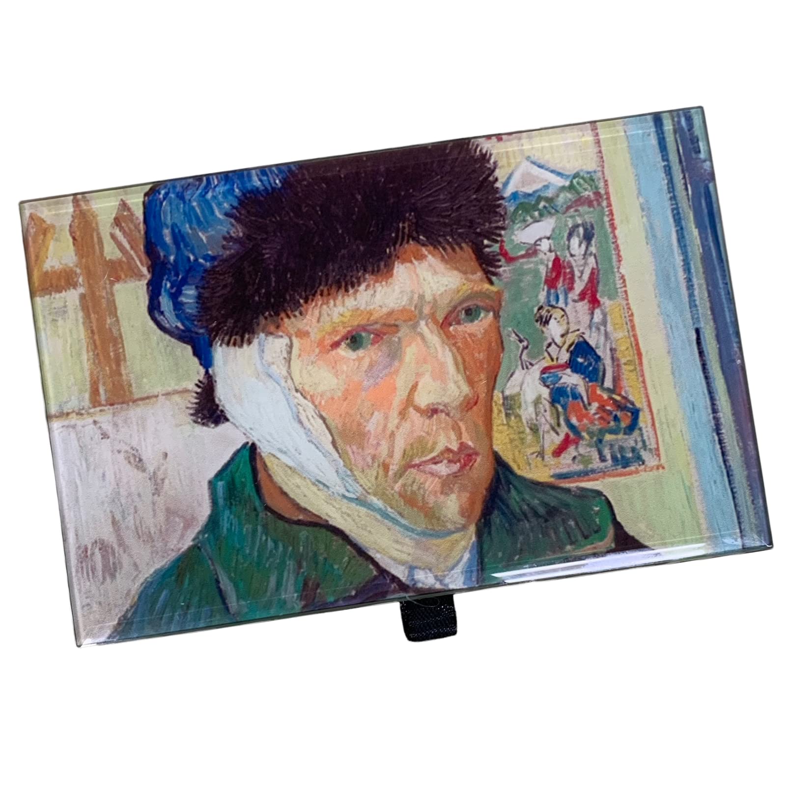 Van Gogh Jewelry Box - Self Portrait with Bandaged Ear Glass Keepsake Box for Rings & Necklaces - Perfect Gift for Art Lovers & Van Gogh Fans - Home Decor & Jewelry Storage Solution