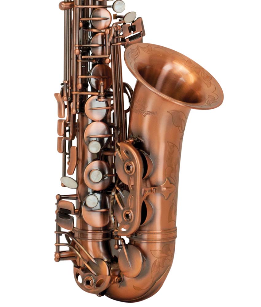 Antigua Winds AS4240 PowerBell Professional Alto Saxophone - Vintage Copper Finish - Ideal for Jazz, Concert & Studio Performances