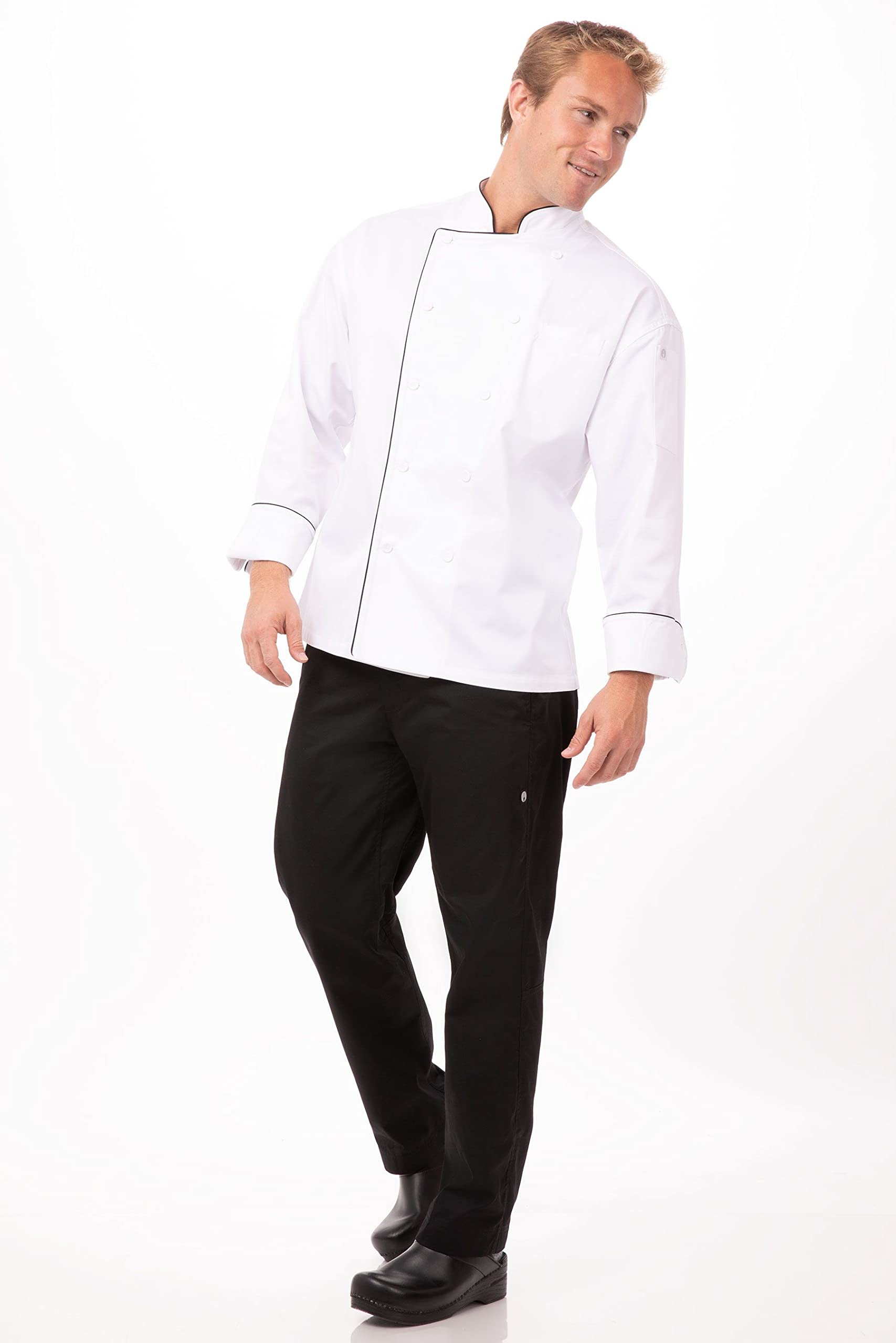 Chef Works Men's Sicily Executive Chef Coat - Professional Kitchen Uniform for Cooking, Baking & Culinary Arts | Durable & Comfortable Chef Jacket for Restaurants, Catering & Food Service