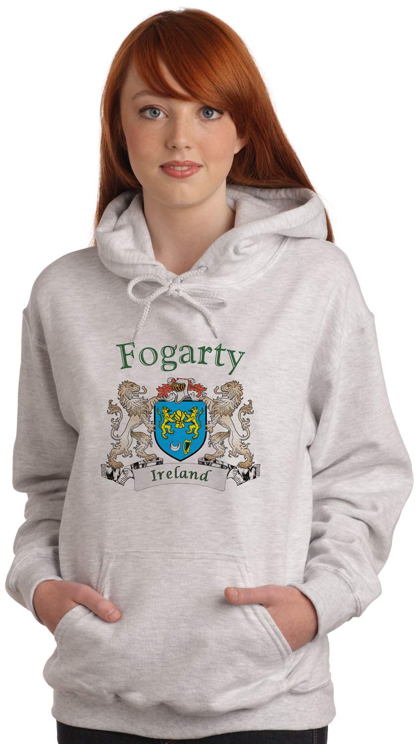 Fogarty Irish Coat of Arms Hooded Sweatshirt - Authentic Irish Heritage Apparel for Men & Women | Perfect for St. Patrick's Day, Irish Festivals & Casual Wear