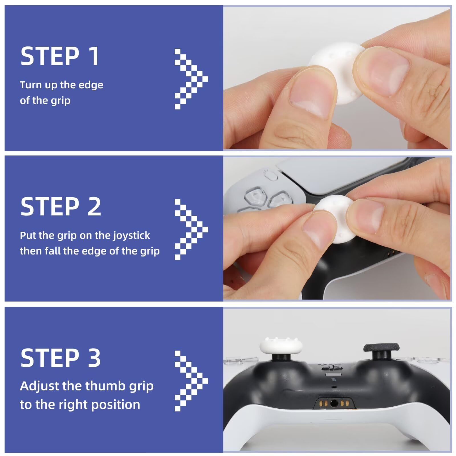 Premium PS4 Controller Grips & Thumbstick Caps Set - 2 Pairs Joystick Grips & 32 Thumb Caps for Enhanced Gaming Performance - Perfect for FPS, Racing & Long Gaming Sessions