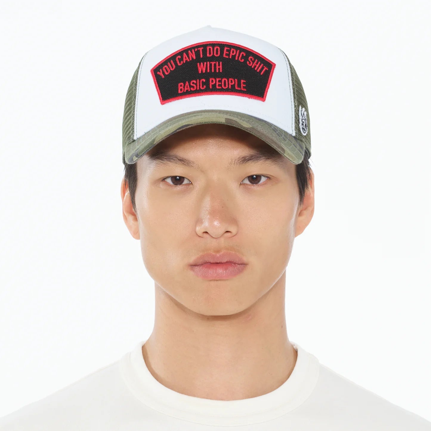 CULT OF INDIVIDUALITY Can't Do Epic Shit Mesh Back Trucker Hat - Stylish Adjustable Snapback Cap for Men & Women - Perfect for Outdoor Activities, Concerts and Streetwear Fashion
