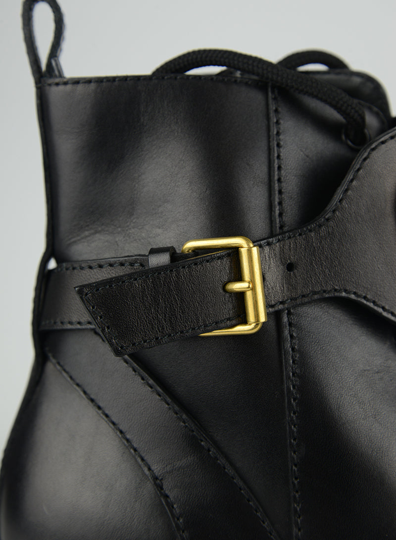 Black Leather Biker Boots for Women - Stylish & Comfortable Riding Boots for Motorcycle, Fashion & Everyday Wear