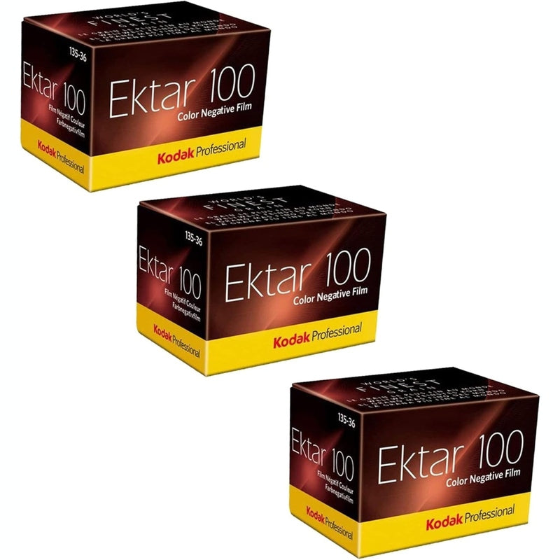 Kodak Ektar 100 Professional ISO 100 35mm Film - 36 Exposures, 3 Pack - Perfect for Landscape, Portrait & Travel Photography