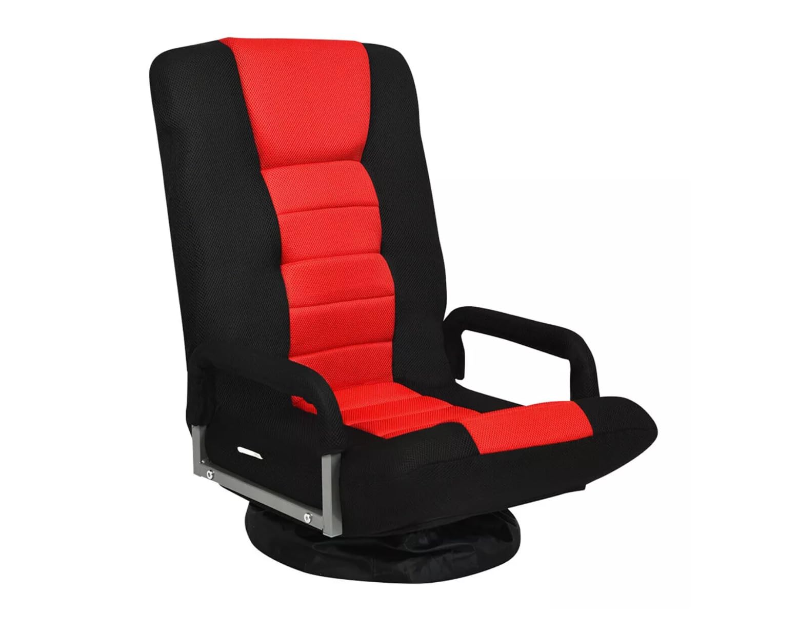 7-Position Adjustable Floor Gaming Chair - Soft Swivel Rocker for Kids, Teens & Adults - Ergonomic Video Game Chair for Gaming, Reading & Relaxing - Perfect for Living Room, Bedroom & Game Room (Red)