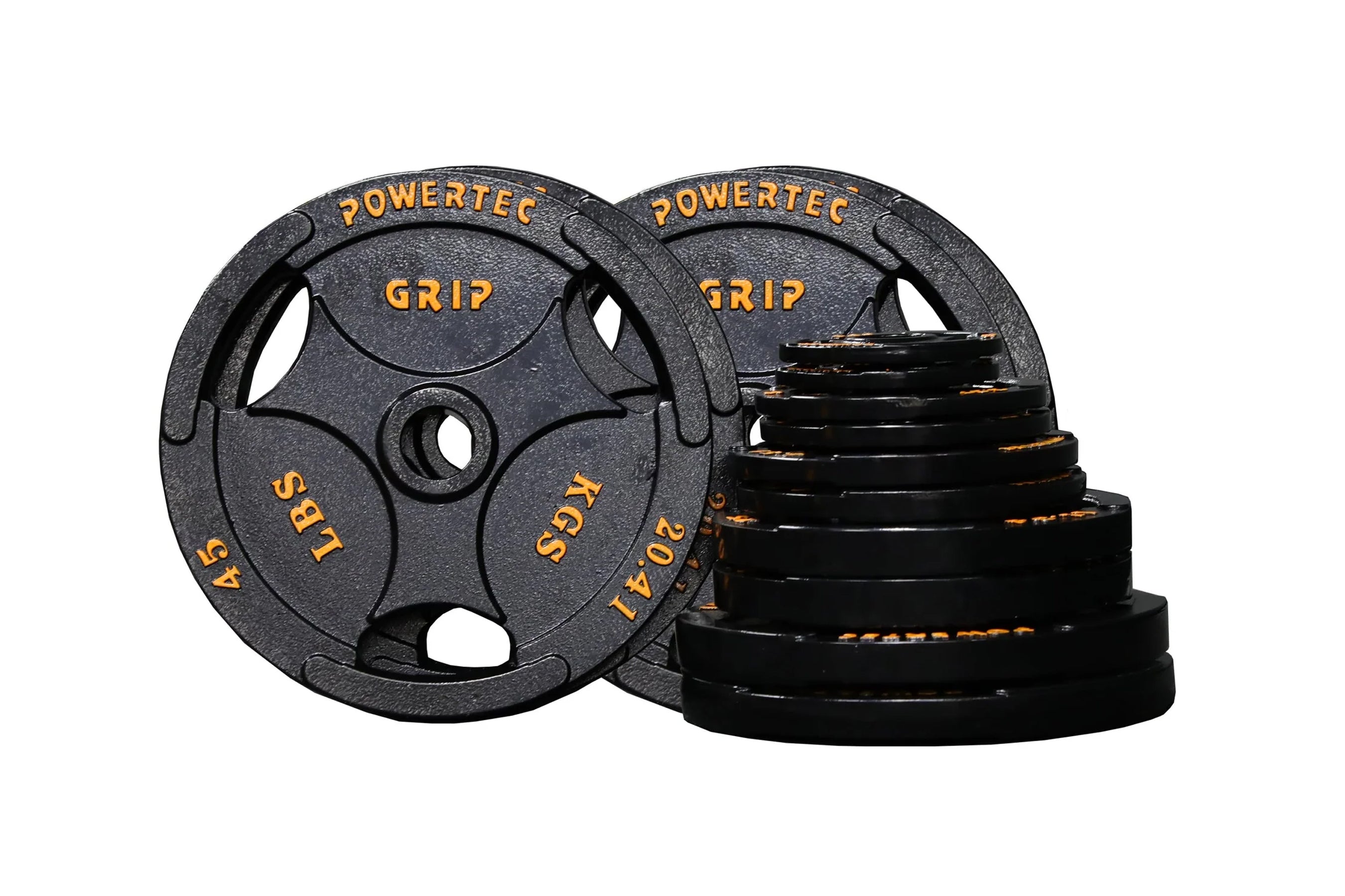 Powertec Olympic Weight Plates 345lbs Set - Premium Gym Equipment for Strength Training & Home Fitness