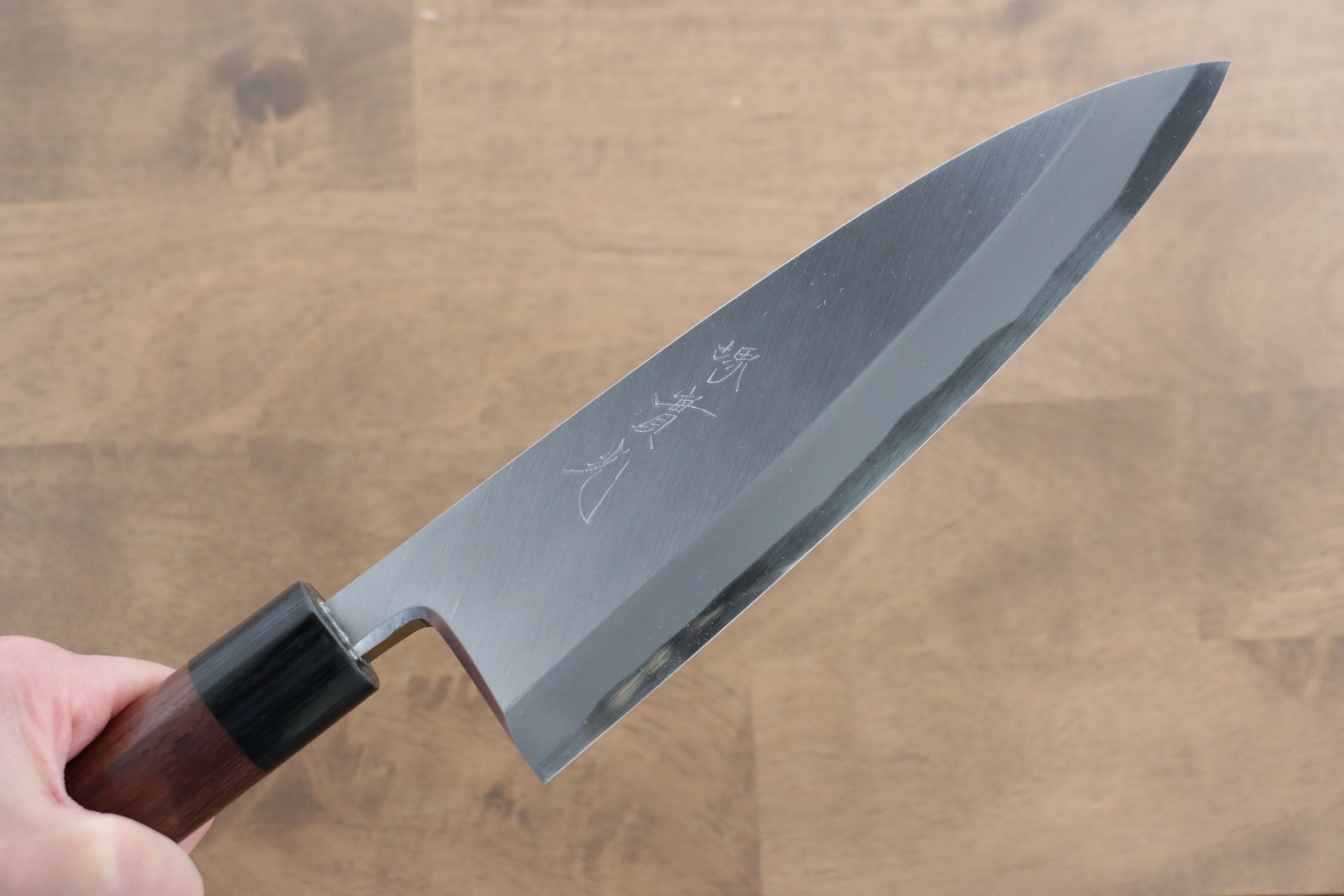 Premium Jikko White Steel No.2 Deba Knife 195mm - Japanese Professional Chef Knife with Shitan Handle - Perfect for Sushi, Fish Filleting & Asian Cuisine Preparation