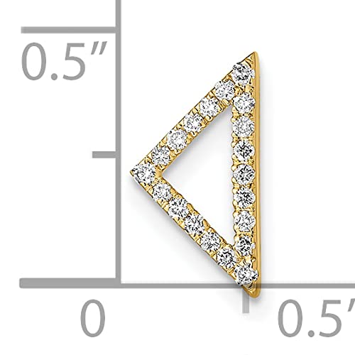 14k Yellow Gold Diamond Triangle Pendant Necklace - Elegant Slide Chain for Women - Perfect for Everyday Wear, Gifts & Special Occasions