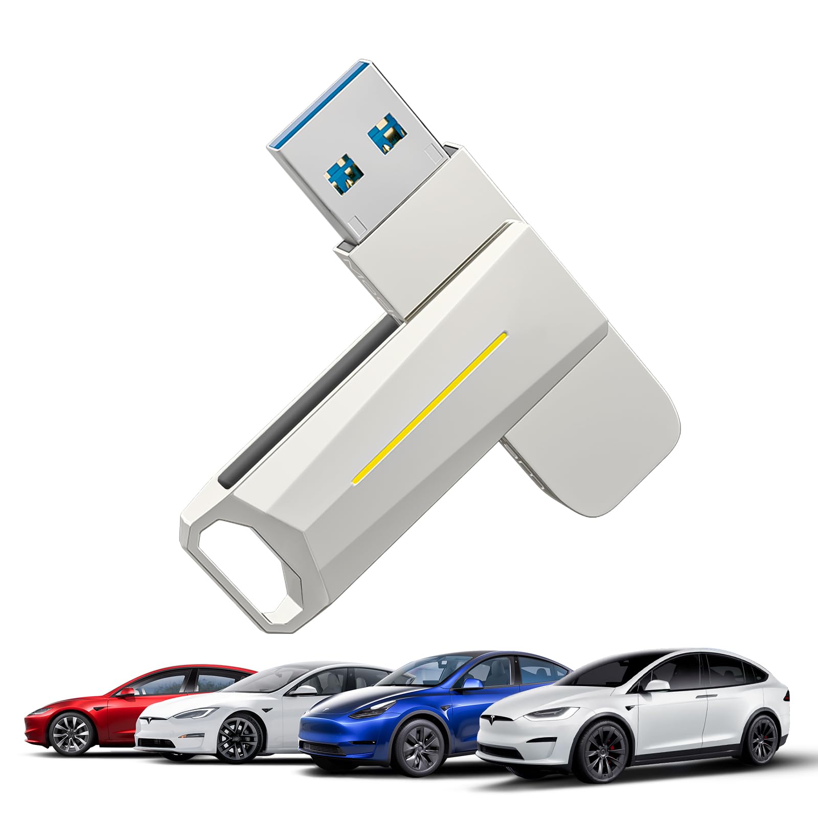 High-Speed 128GB USB Flash Drive for Tesla Model 3/Y/S/X - 200MB/s Memory Stick Compatible with Car Audio, Dashcam Sentry Mode, Laptop, Tablet, Smart TV & Gaming Console | Perfect for Music Storage, Video Recording & Data Transfer