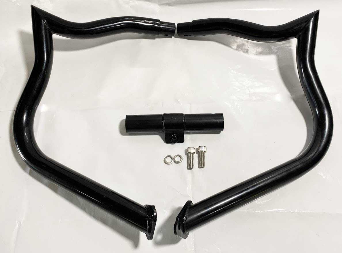 **Harley Touring Crash Bar Engine Guard - CL2-9R Black with Bolts for Road King, Street Glide, Ultra Classic (1998-2008) | 1.5