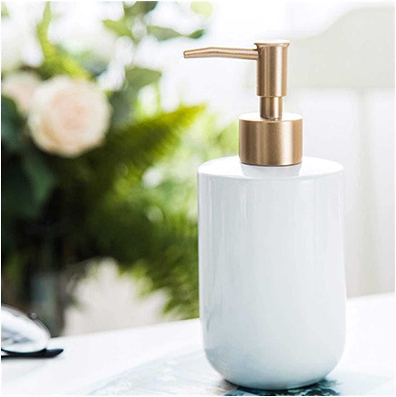 Premium Ceramic Soap Dispenser for Kitchen & Bathroom - Elegant Liquid Soap, Lotion, Shampoo & Shower Gel Dispenser (Color D) | Perfect for Modern Home, Spa & Hotel Decor