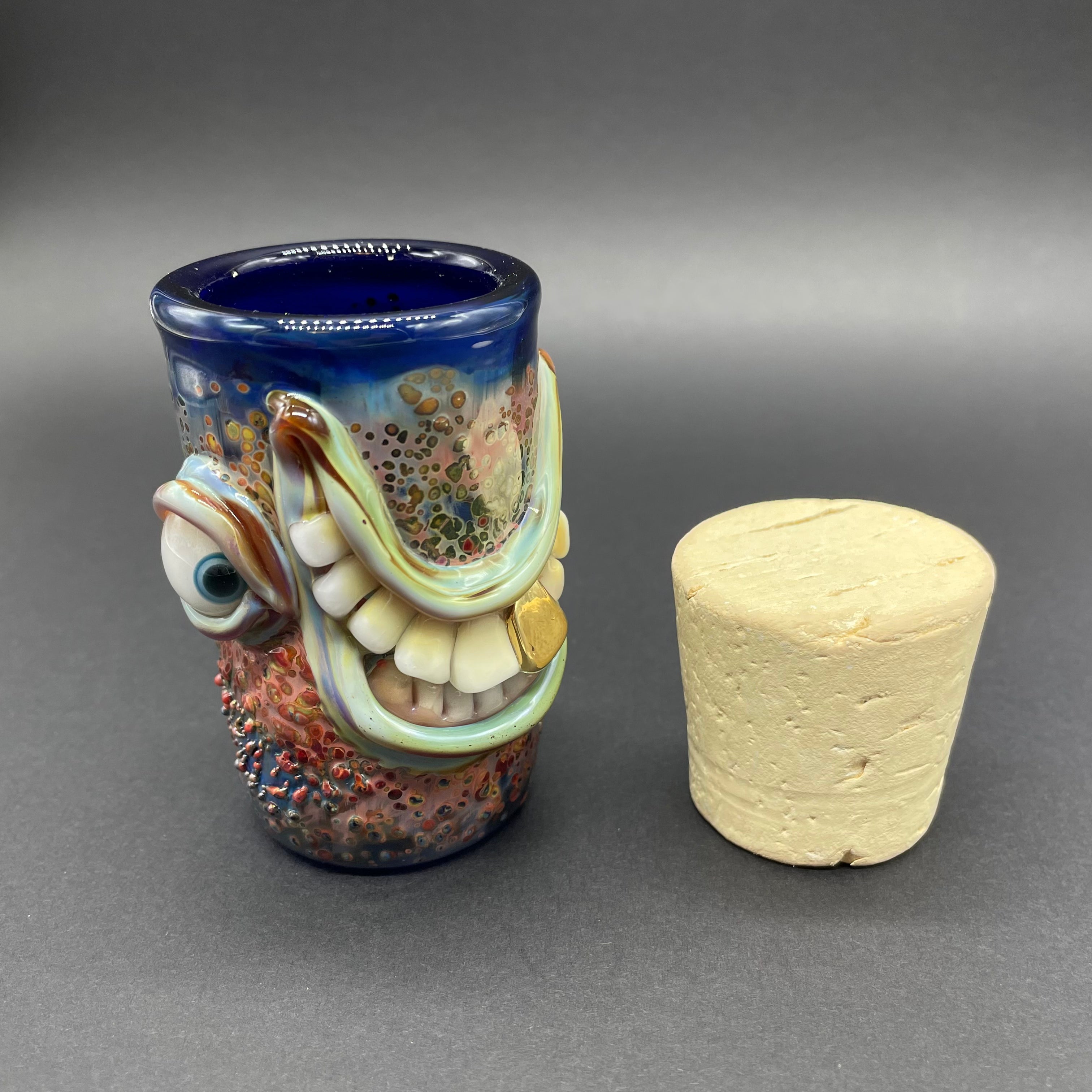 Cyclops Cork Jar with Side Eye Design - Aesthetic Kitchen Storage for Spices, Coffee, Tea & More