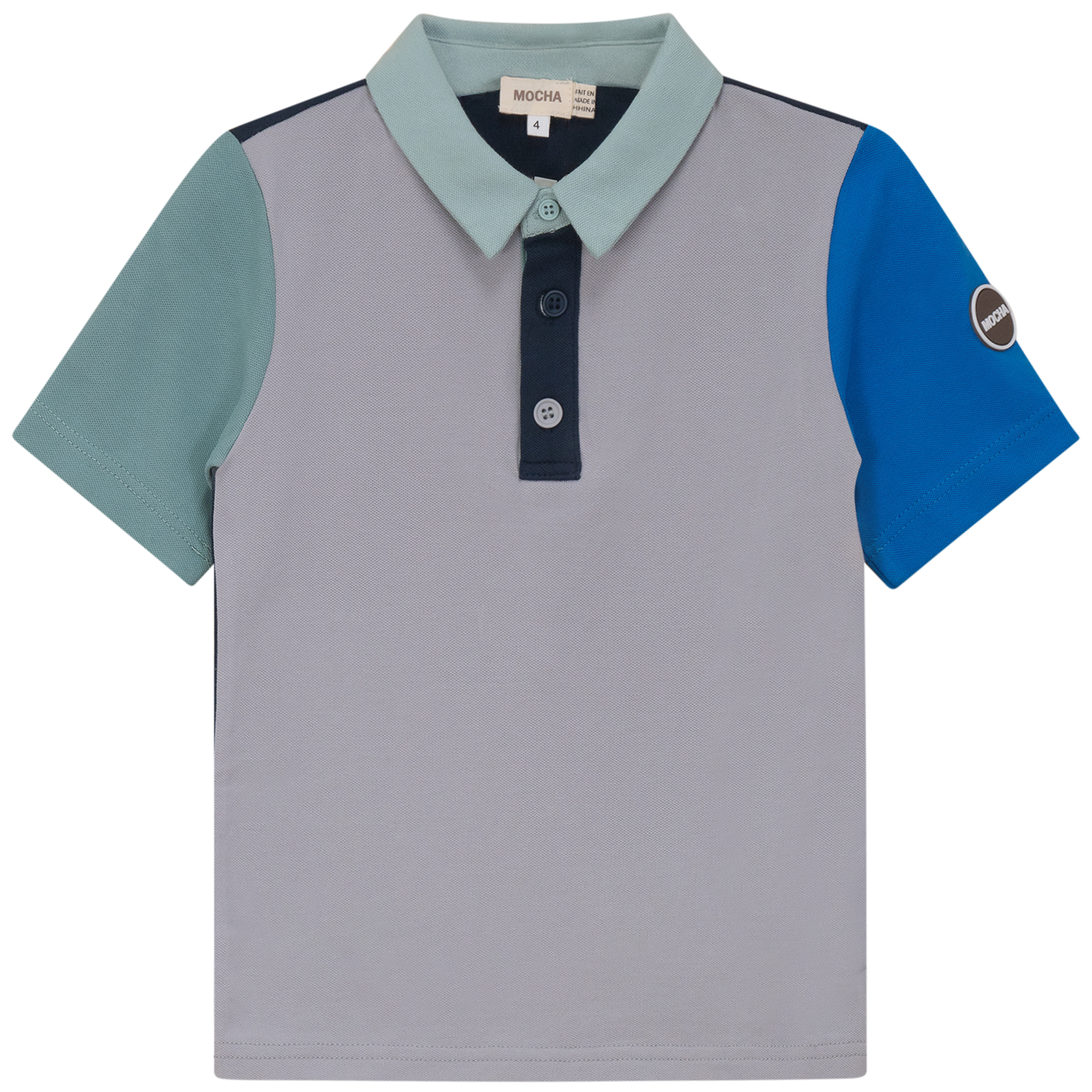 Men's Woven Short Sleeve Contrast Polo Shirt - Casual Summer Golf & Business Casual Wear