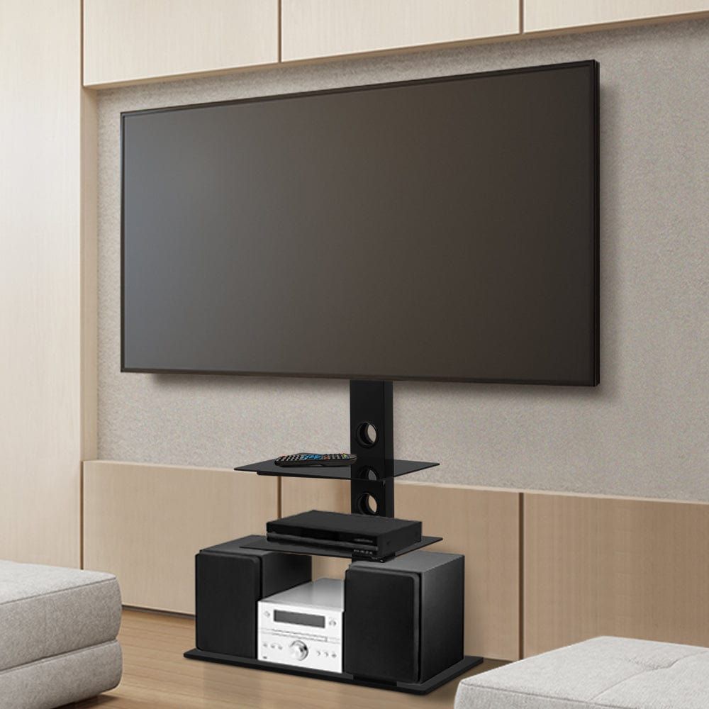 Adjustable TV Floor Stand for 32-70 Inch Screens - Swivel & Height Adjustable TV Mount Bracket - Perfect for Living Room, Bedroom & Home Theater Setup