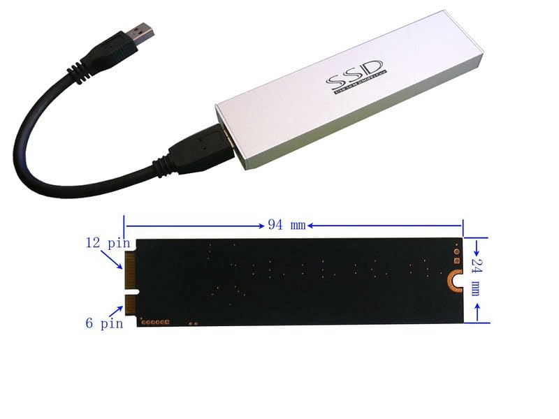 High-Speed USB 3.0 External SSD Enclosure for ASUS Zenbook UX21 UX31 UX51 - Portable Storage Solution for Laptops, Data Backup & File Transfer