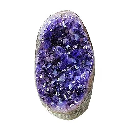 Natural Brazilian Amethyst Geode - Large Purple Crystal Cluster (500g-600g) | Healing Quartz Stone for Home Decor, Meditation & Spiritual Gifts