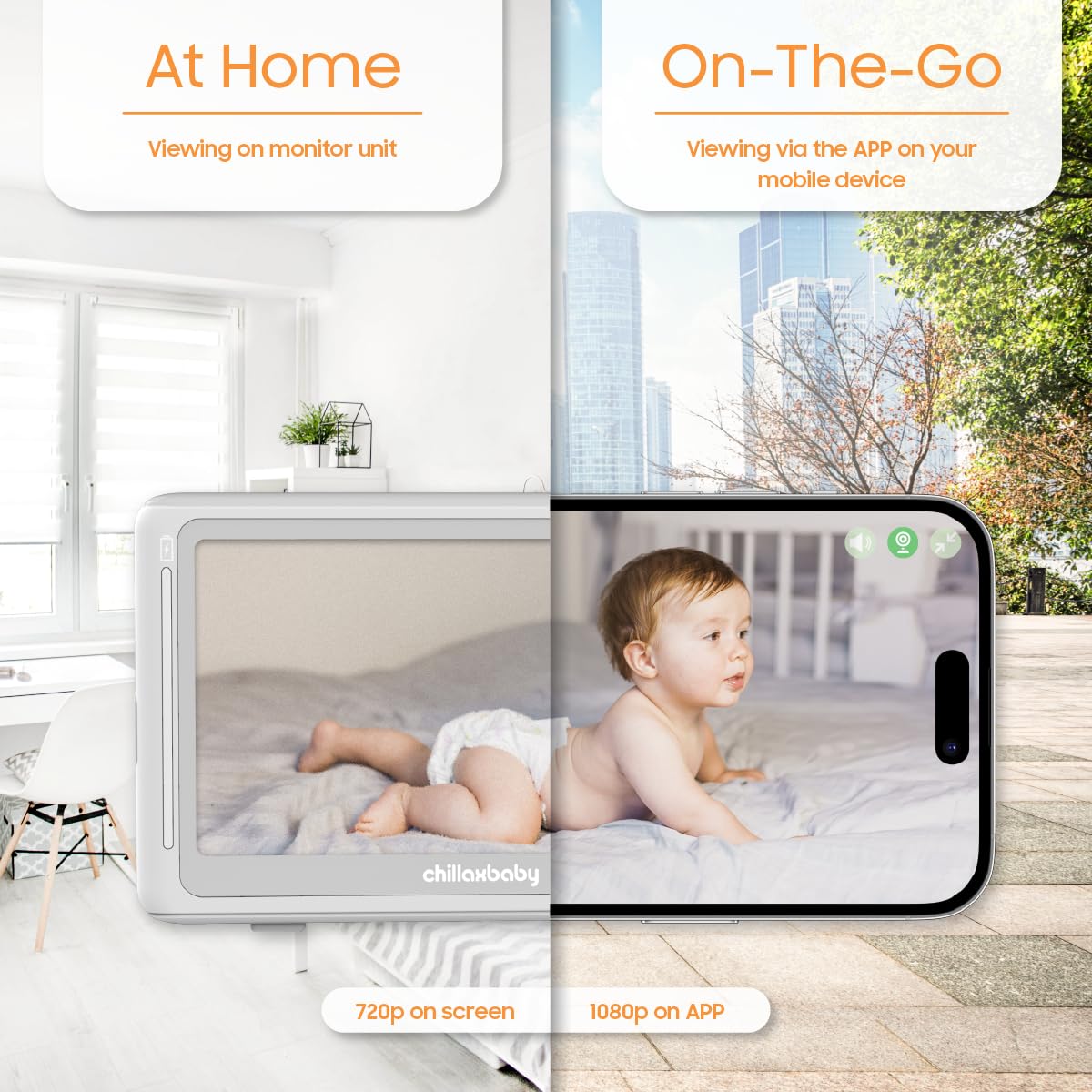 CHILLAX Giraffe Pro Max Portable Baby Monitor with 1080p HD Camera - 5