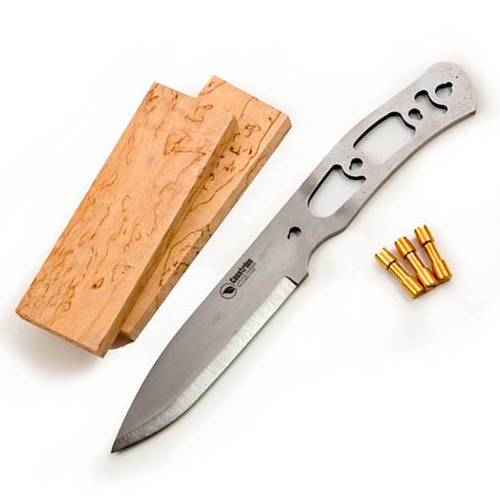 Casstrom No. 10 SFK Hunting Knife Kit - High Carbon Steel Blade with Curly Birch Wood Handle (Brown) - Perfect for Outdoor Camping, Bushcraft, and Survival Activities