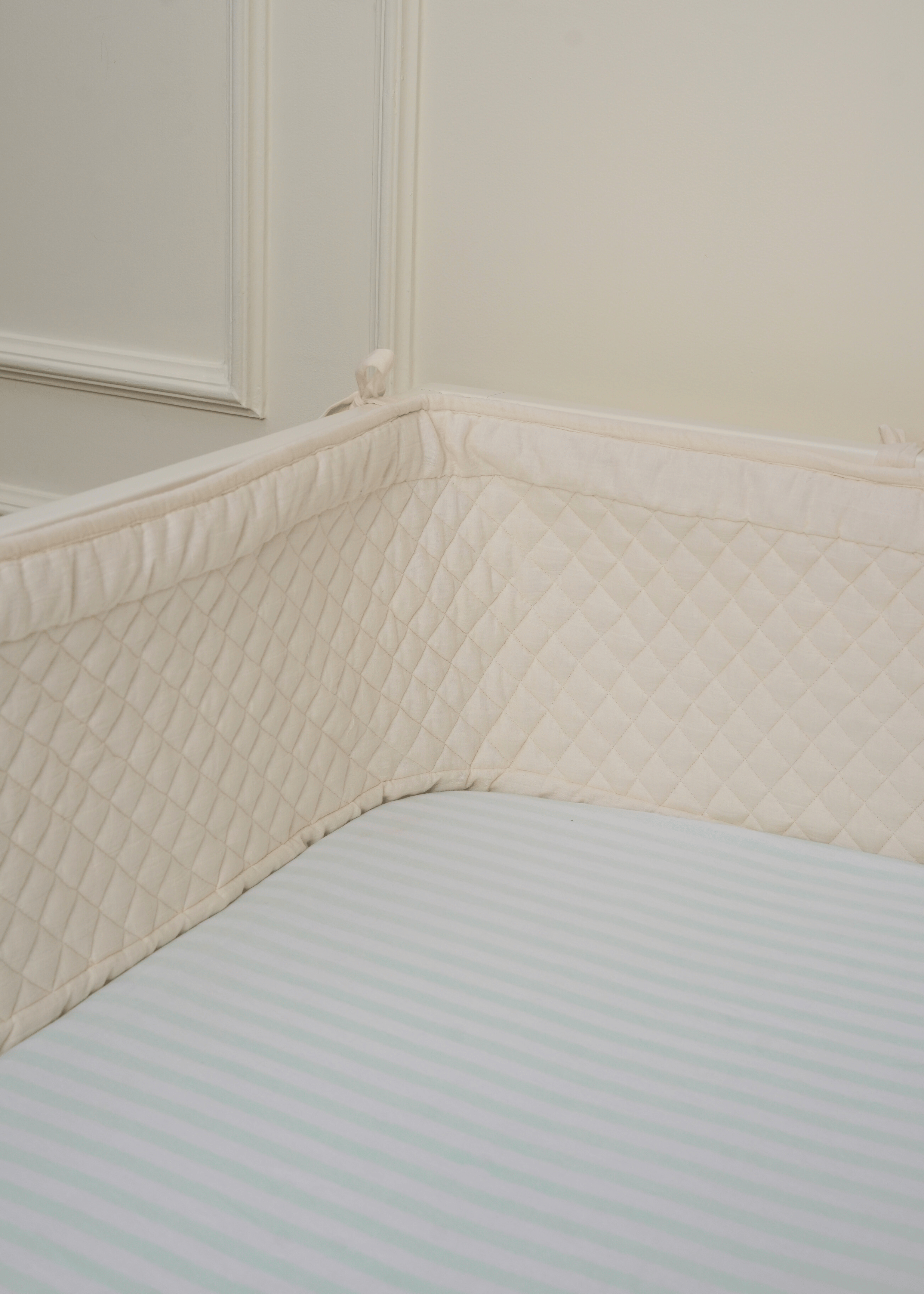 Premium Mint & White Fitted Crib Sheet - Soft Breathable Cotton Baby Bedding for Nursery, Toddler & Infant Crib - Perfect for Daycare, Home Nursery & Travel