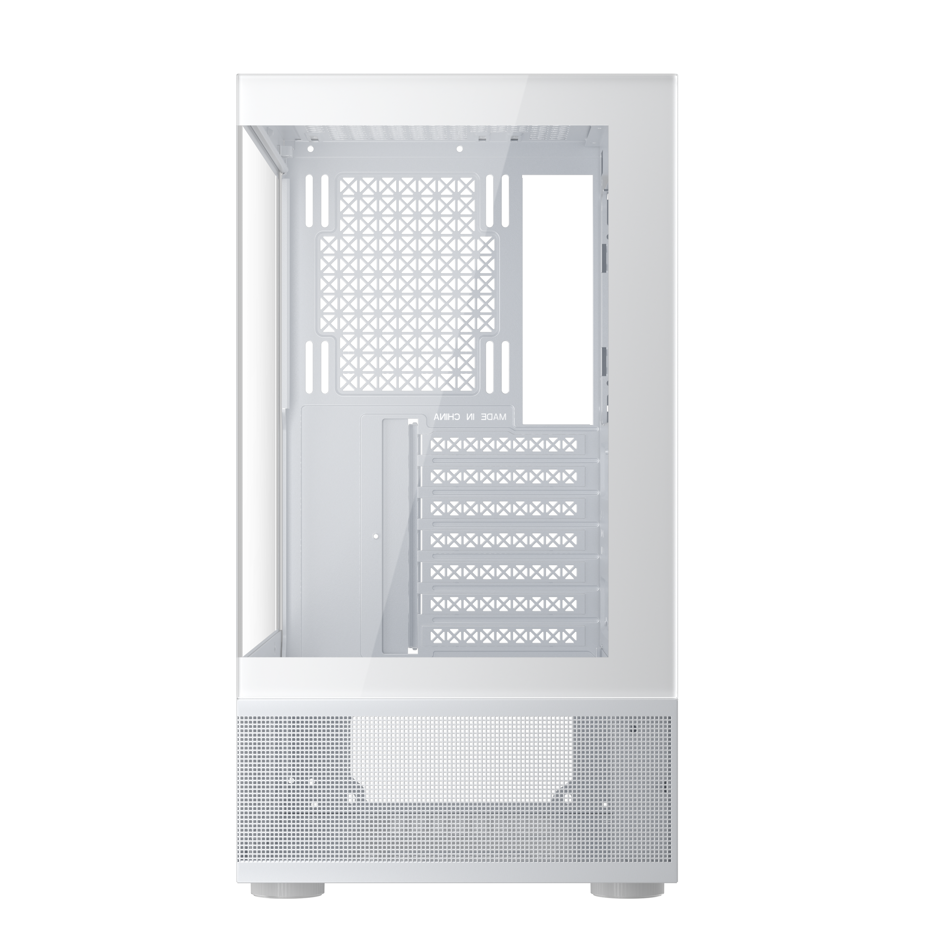 1st Player MI7 A ATX/M ATX/ITX PC Gaming Case - White - High Airflow & RGB Lighting for Ultimate Gaming Setup | Perfect for Home & Office Gaming Rigs