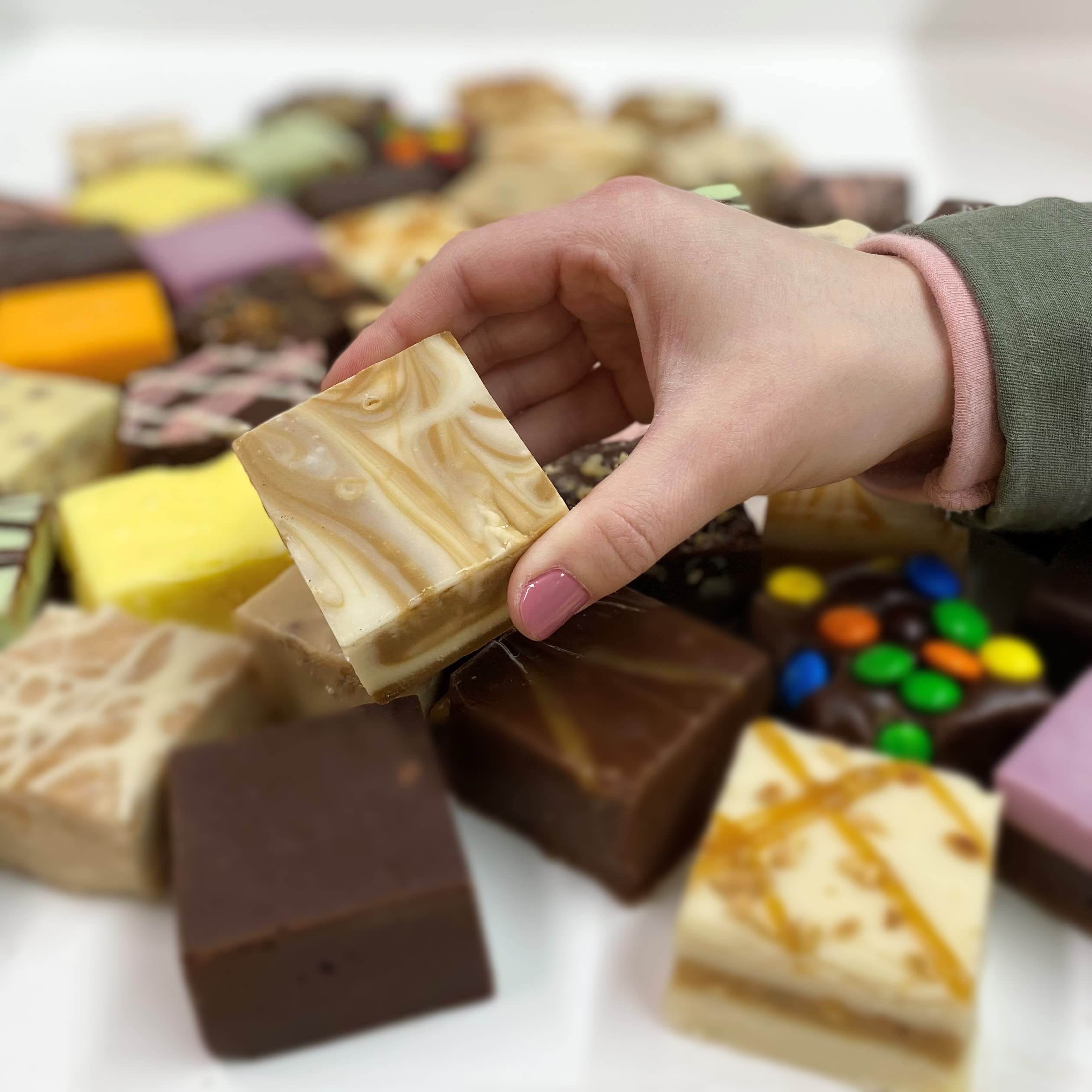 Valley Fudge - Premium Cappuccino Coffee Artisan Fudge with Real Butter | Gourmet Candy Gift | 1 Pound Package | Perfect for Holiday Gifts, Office Treats & Dessert Platters