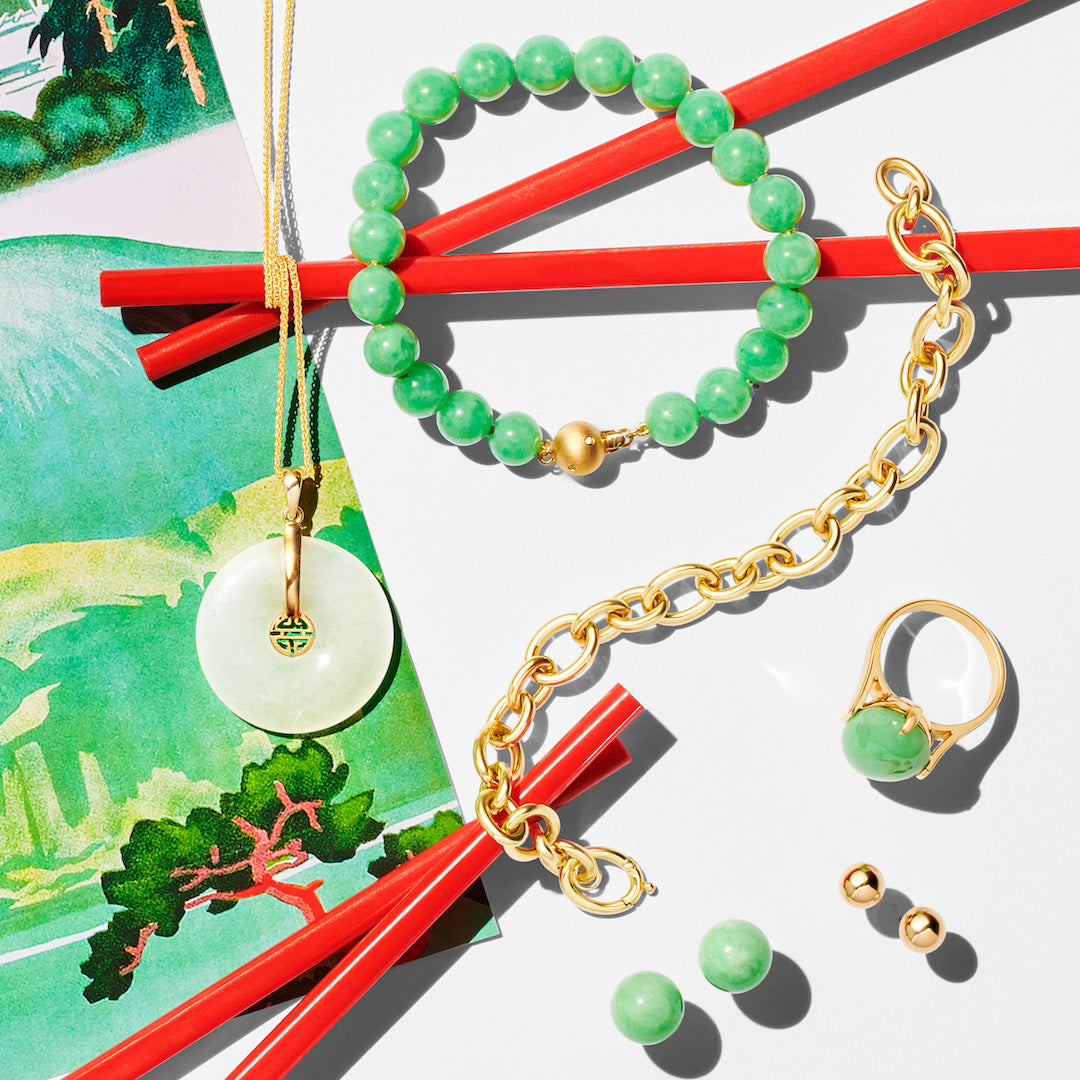 Apple Green Jade Diana Ring - Elegant Vintage Style Jewelry for Women, Perfect for Weddings, Parties & Special Occasions