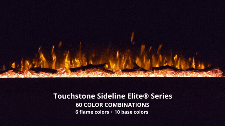 Sideline Elite 50 Inch Recessed Smart Electric Fireplace with Remote Control - Modern Wall Mounted Fireplace Heater for Living Room, Bedroom & Office (Model 80036) | Energy Efficient & Realistic Flame Effect